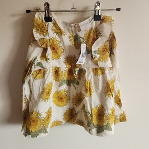 NWT Happy Threads Sunflower Print Girls Long Sleeve Top 5t